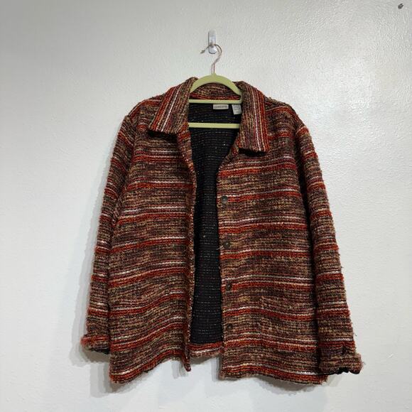 Chico's Multicolor Striped Metallic Blazer Sz 3/XL - Picture 2 of 13